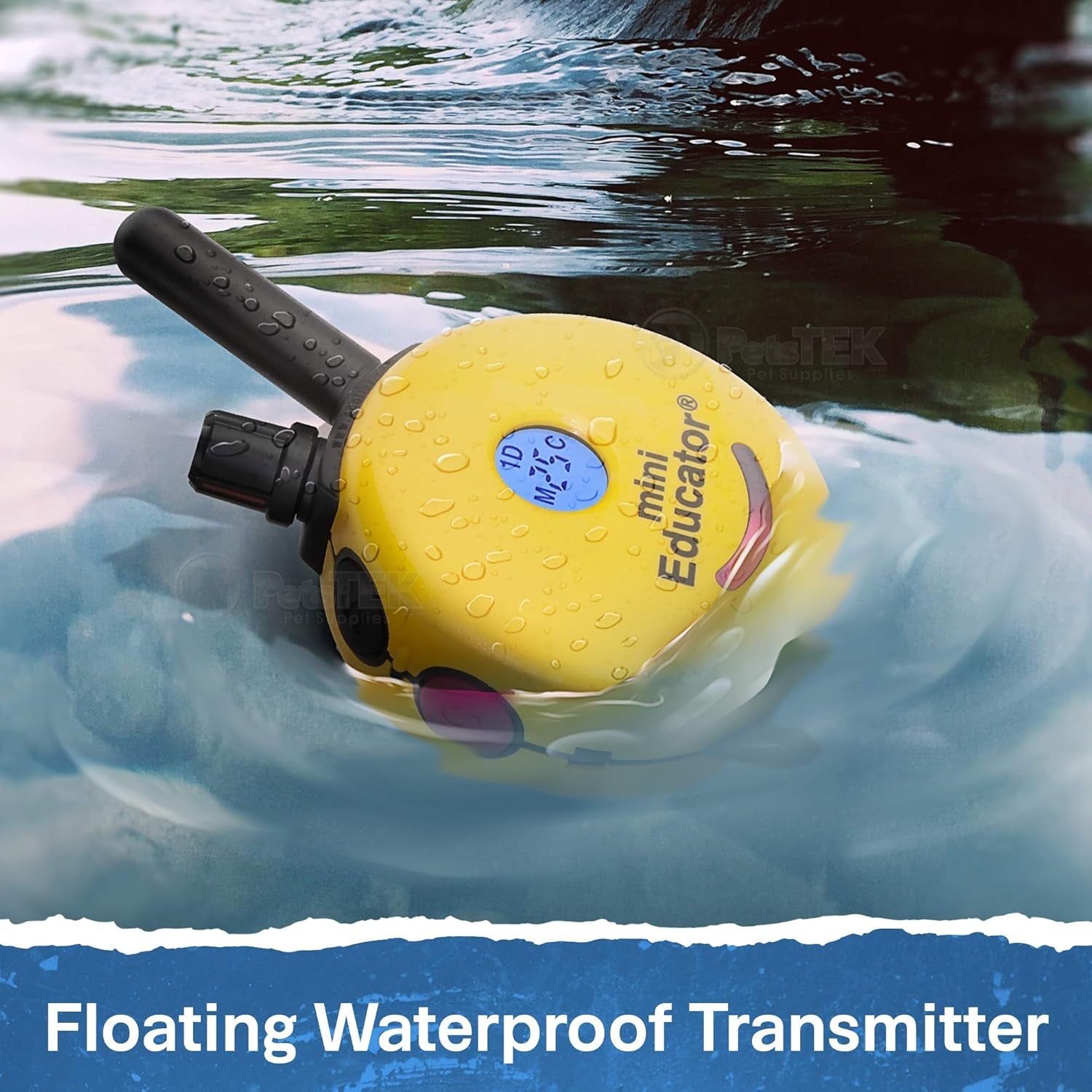 E-Collar - ET-300-1/2 Mile Remote Waterproof Trainer Mini  Remote Training Collar - 100 Training Levels plus Vibration and Sound - Includes Petstek Dog Training Clicker