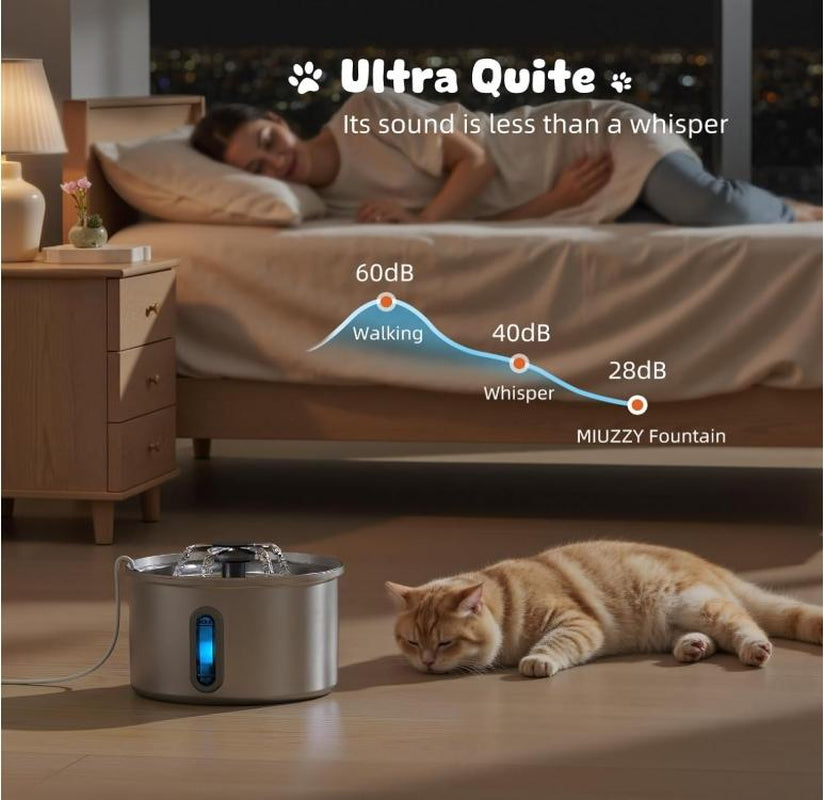 3.5L Large Capacity Automatic Pet Water Dispenser for Drinking with Level Window