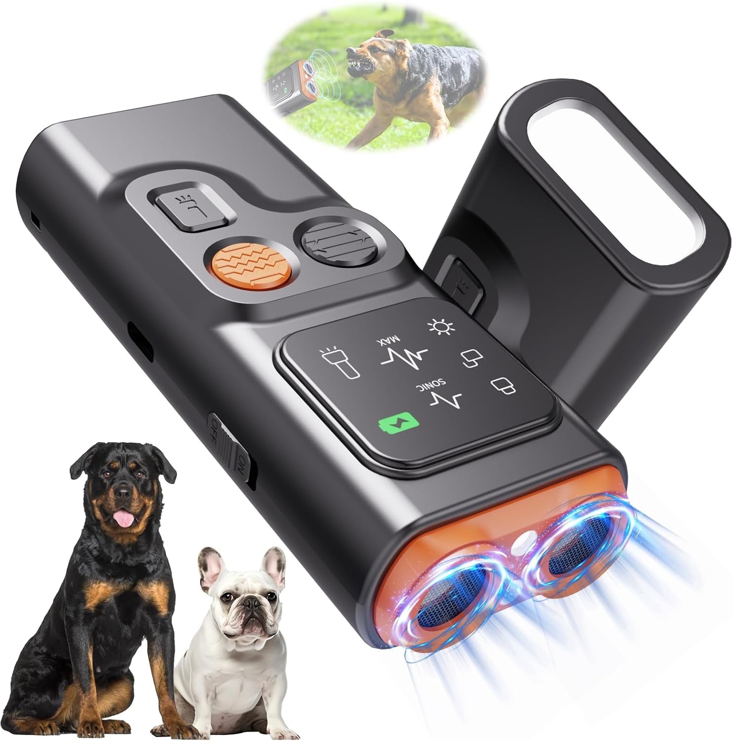 Barkguard - Bark Guard anti Barking Device for Dogs, 2024 New Dog Bark Deterrent Device with HD Display and LED Flashlight, Stop Bad Behavior without Yelling or Swatting,Rechargeable