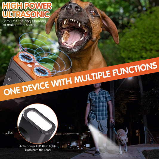 Barkguard - Bark Guard anti Barking Device for Dogs, 2024 New Dog Bark Deterrent Device with HD Display and LED Flashlight, Stop Bad Behavior without Yelling or Swatting,Rechargeable