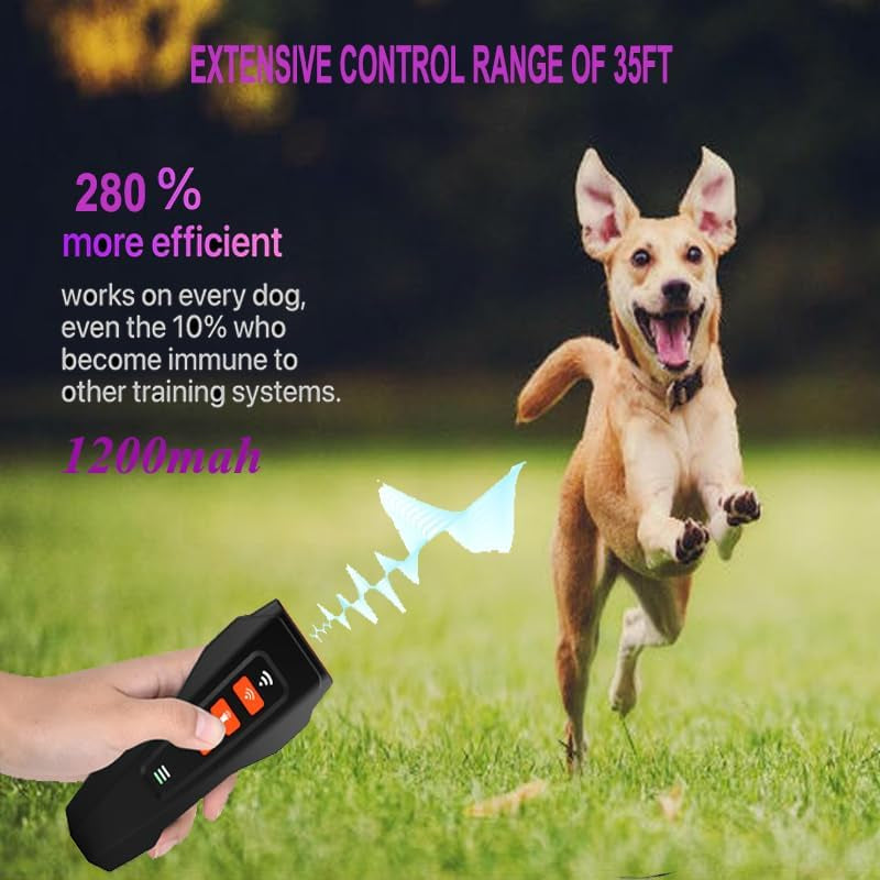 Dog Bark Deterrent Device, 3-In-1 Rechargable Ultrasonic Training Tool for Dogs, Safe and Easy to Use anti Bark Tool for Unwanted Dog Behavior
