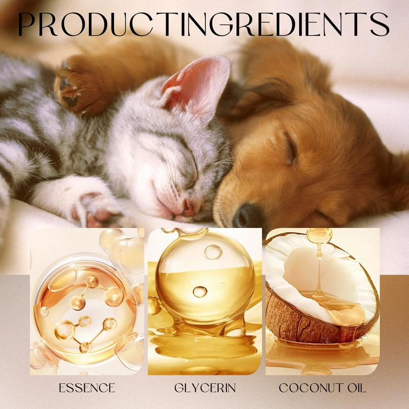 ROZINO Pet Hair Smooth Spray with Plant Keratin - 100Ml Deep Nourishing Frizz-Free Grooming Solution for Gentle Pet Coat Care Horse Shampoo Furminator Brush