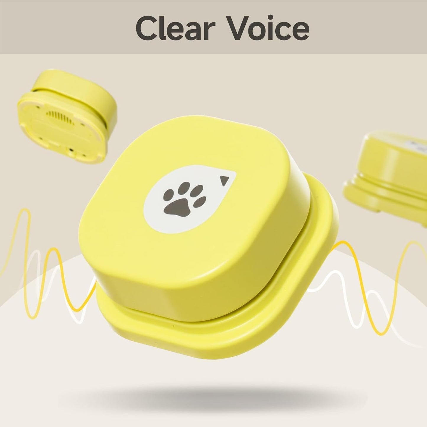 Dog Buttons for Communication Starter Pack Recordable Dog Talking Buttons Set Dog Training Speaking Buttons Dog Clicker with Mat & Stickers (4 Packs-Rubber Mat)