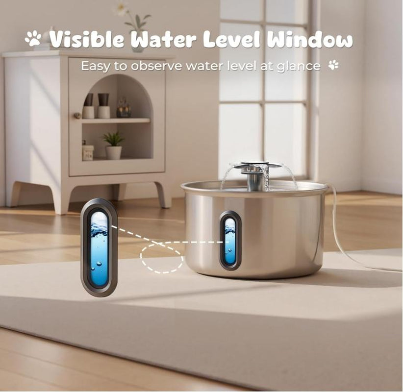 3.5L Large Capacity Automatic Pet Water Dispenser for Drinking with Level Window