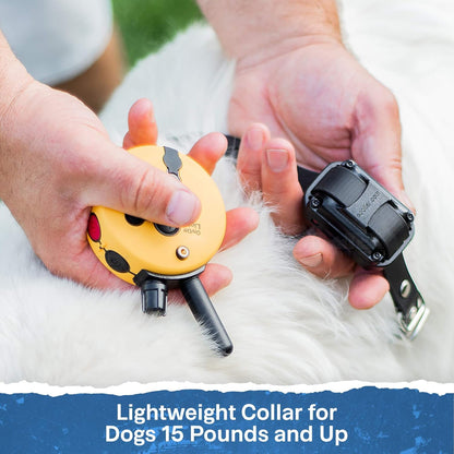 E-Collar - ET-300-1/2 Mile Remote Waterproof Trainer Mini  Remote Training Collar - 100 Training Levels plus Vibration and Sound - Includes Petstek Dog Training Clicker