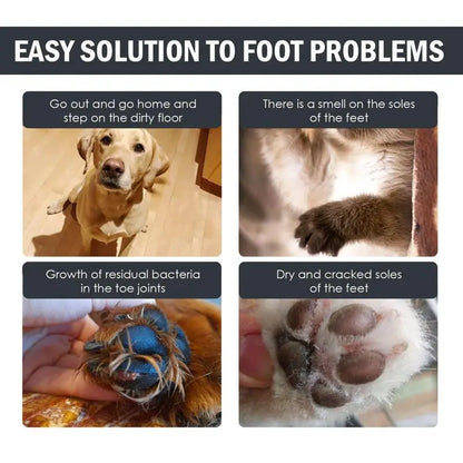 Dog Paw Washing Foam Pet Foot Cleaning Foam Rinse-Free Paw Cleaner No Washing Claw Care Supplies for Cat with Silicone Brush