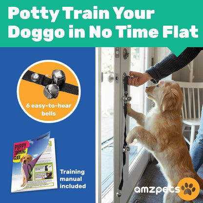 Dog Training Set, Puppy Supplies Starter Kit with Dogs Clicker, Treat Pouch Bag, Housetraining Door Bells, Ultrasonic Whistle, for Teaching Pet Commands, Bark Control, and Potty Training